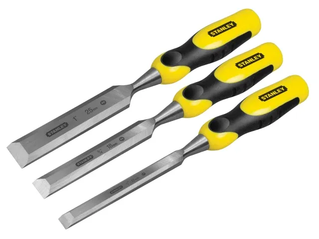 Stanley STA516359 3pc Dynagrip Bevel Edge Chisel with Strike Cap Set
