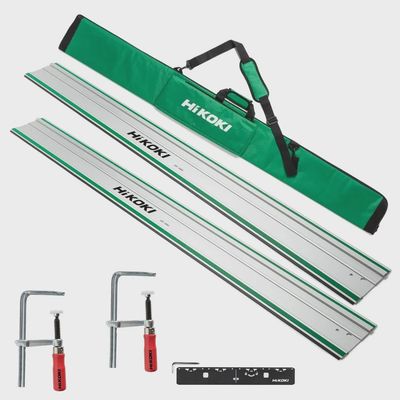 HiKoki GR1600PK1 2x GR1600 1.6m Guide Rails Clamps Connector Bag Pack