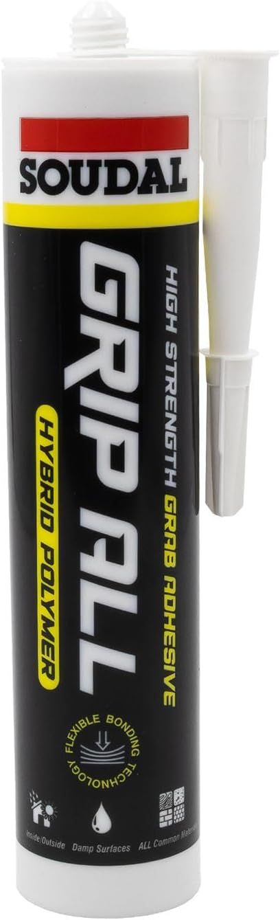 Soudal 159410 Grip ALL Hybrid Polymer Adhesive Sealant White 290ml