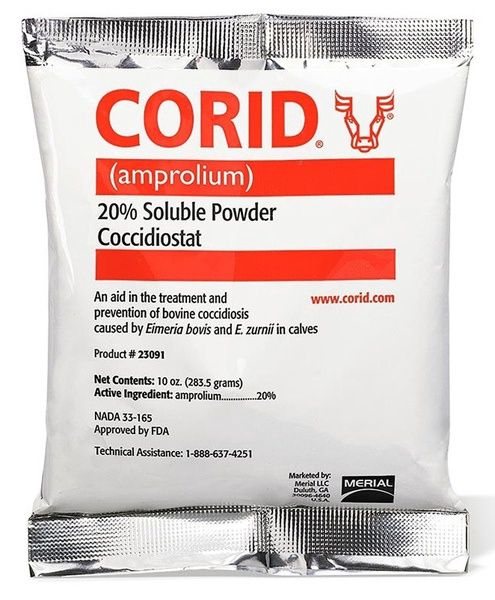 Corid Powder 20% for Cattle 10-oz