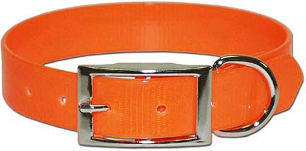 SunGlo Dog Tracking Collar Band 1" x 30" Cut-to-Fit Polyurethane Coated Nylon - Orange