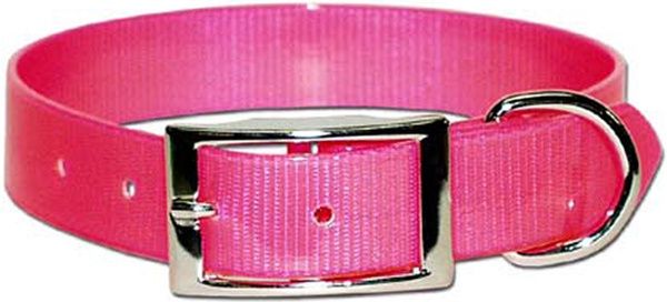 SunGlo Dog Tracking Collar Band 1" x 30" Cut-to-Fit Polyurethane Coated Nylon - Pink