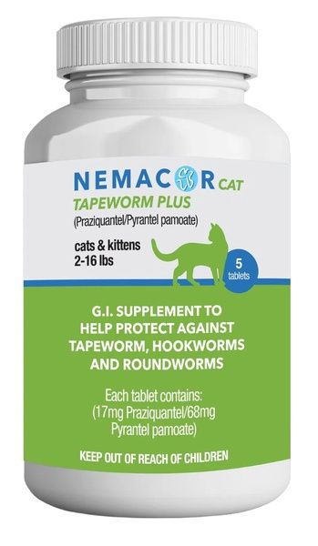Nemacor Cat Tapeworm Plus - 5 count Tablets