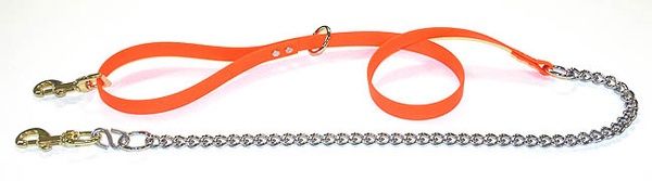 Poly Coated Chain Lead Orange 3/4" x 56"