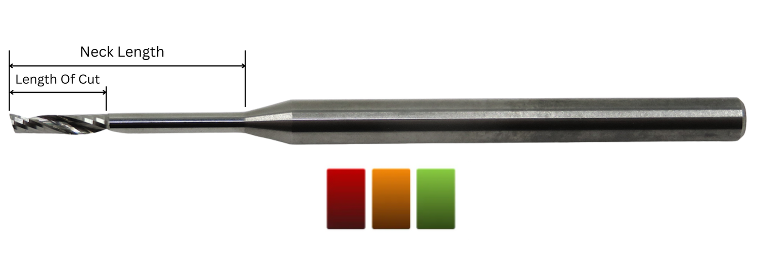 EDP 1025N - 3/8 x 3/4 x 3/8 x 3 - SINGLE FLUTE UPCUT - GENERAL PURPOSE