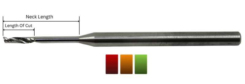 EDP 1025N-S - 3/8 x 3/4 x 3/8 x 3 - SINGLE FLUTE UPCUT - GENERAL PURPOSE