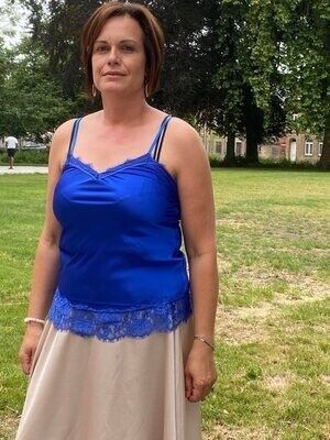Lace top blue