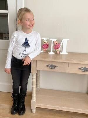 Grijs/zwarte skinny jeans