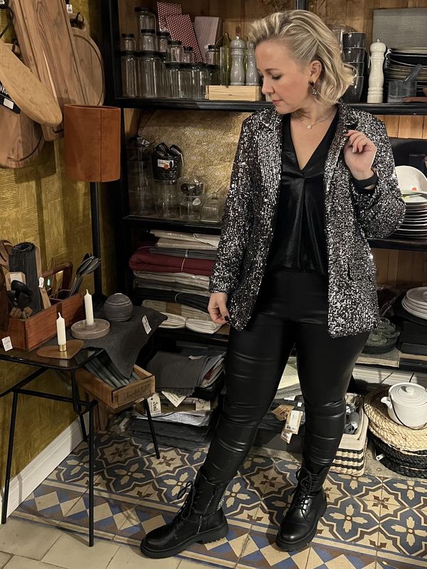 Hoge taille  legging van imitatieleer