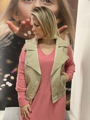 Leder bodywarmer
