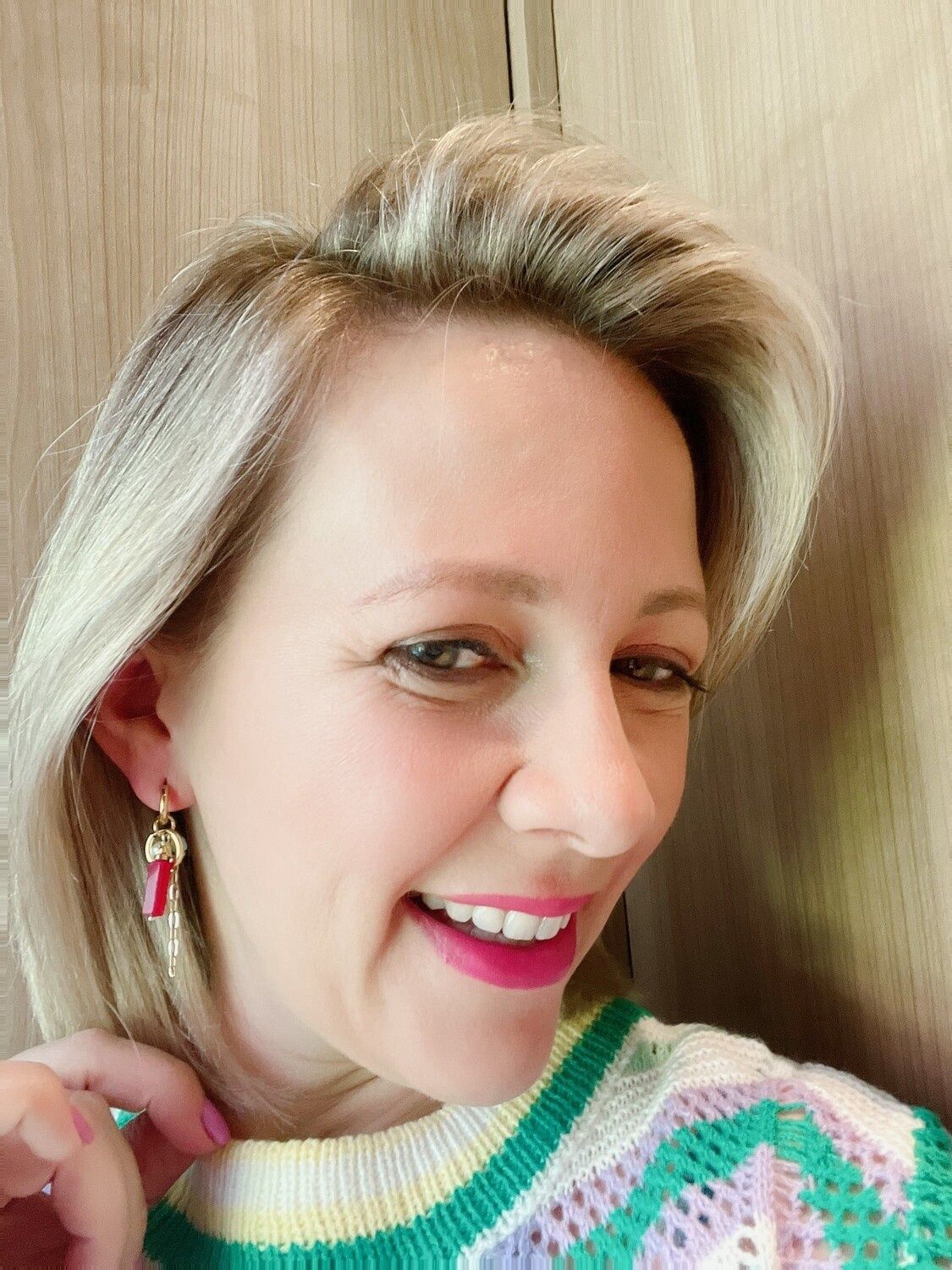 Pink &amp; Gold gekleurde ketting oorbellen