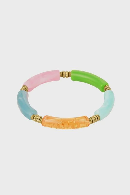 Roze, oranje en gele Tube armband