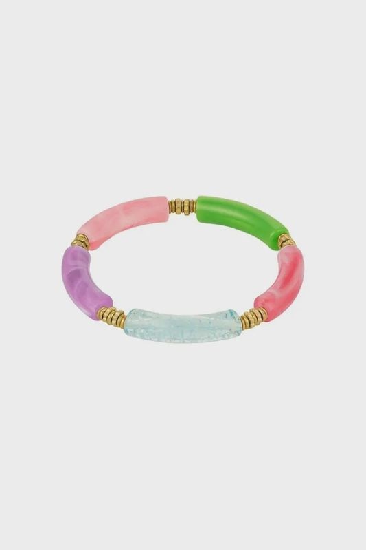 Roze &amp; Groen Tube armband