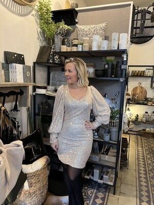 Pailletten dress gold