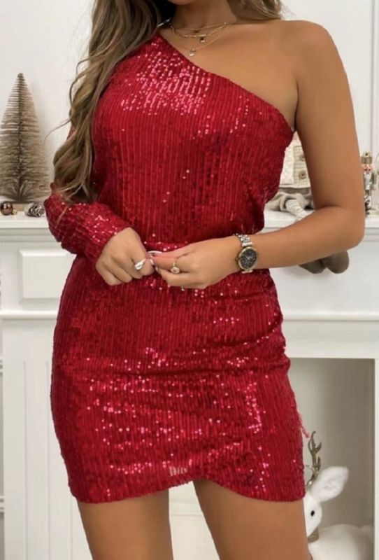 Pailletten Dress  Red