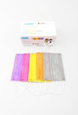 Mondmaskers kind  5 soorten multicolor 4-12j