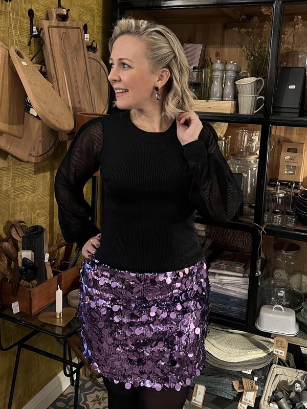 Rokje met pailletten Purple