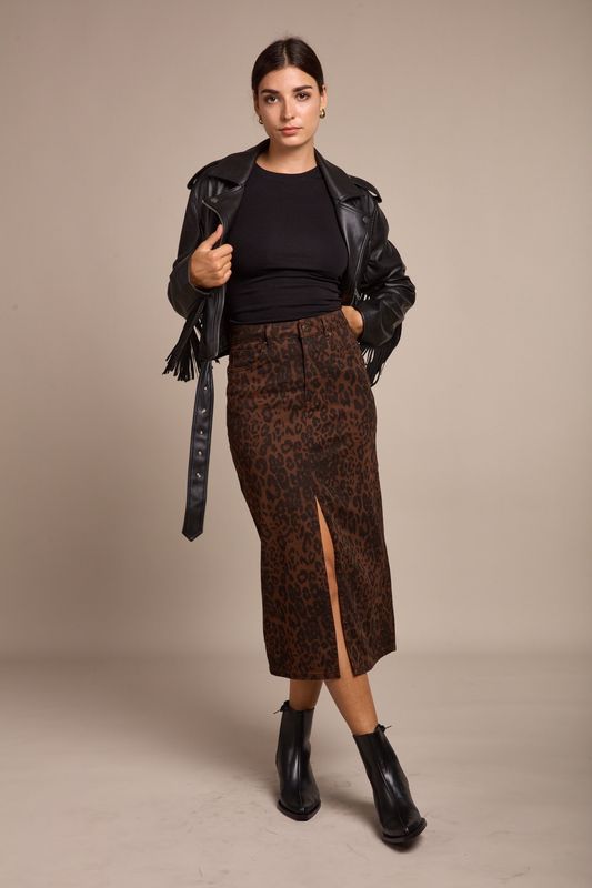 Toxik  3 Choco-Leopard print rok