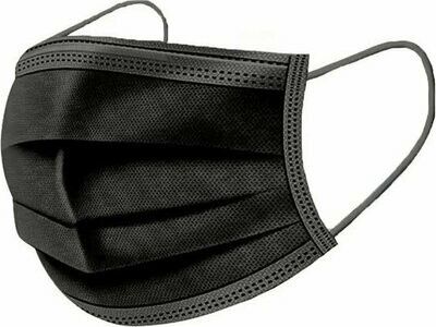 Zwarte mondmaskers per 50
