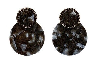 Warda oorbel Black