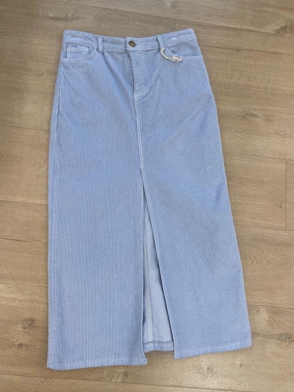 Halflange rok met split