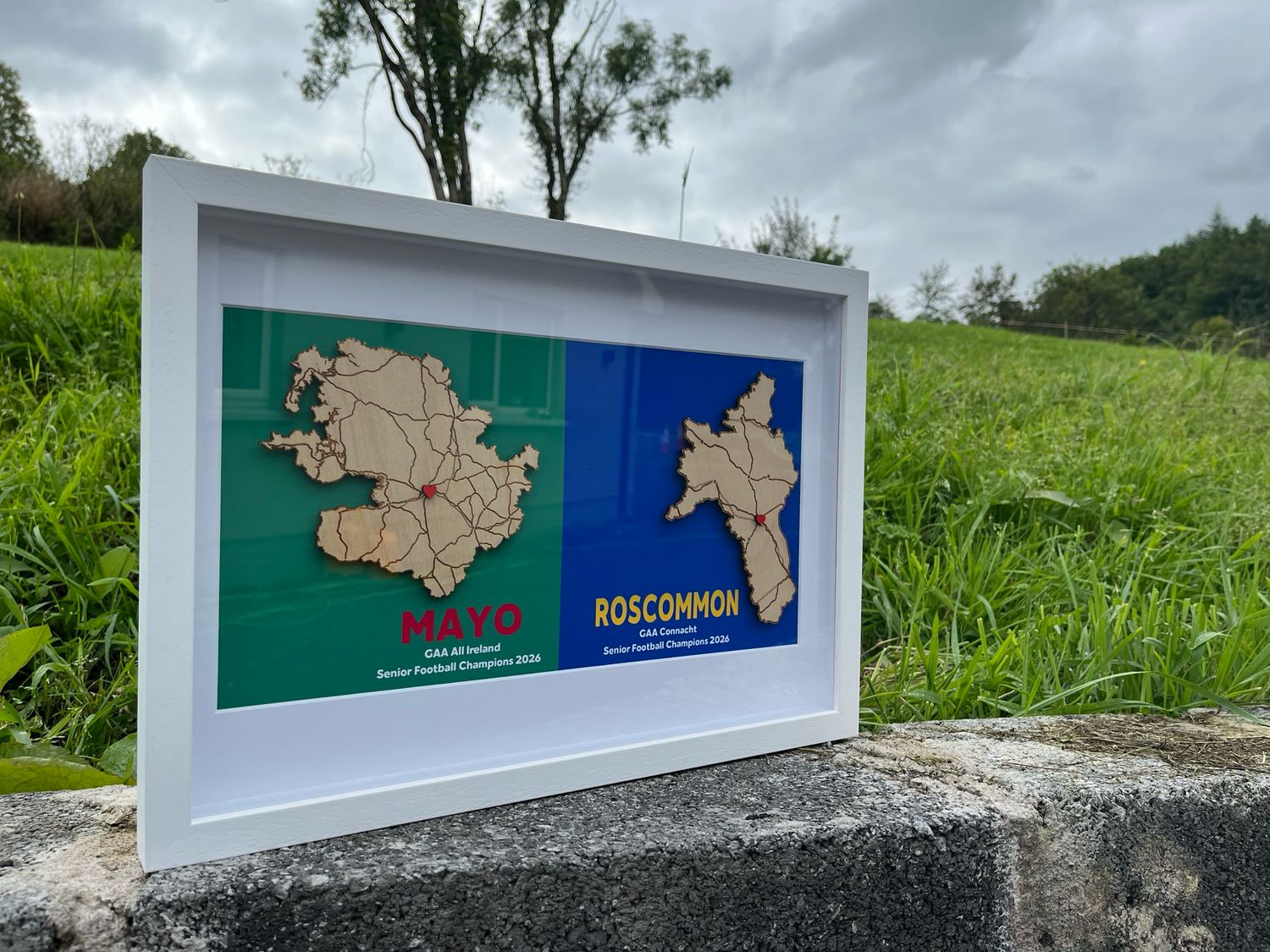 Personalised Double County Maps A3