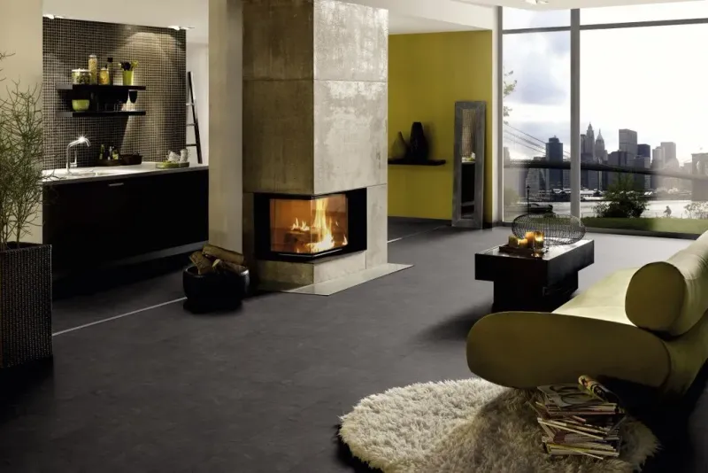 Kingsize tegel vgroef 8 mm 988 Natuursteen antraciet