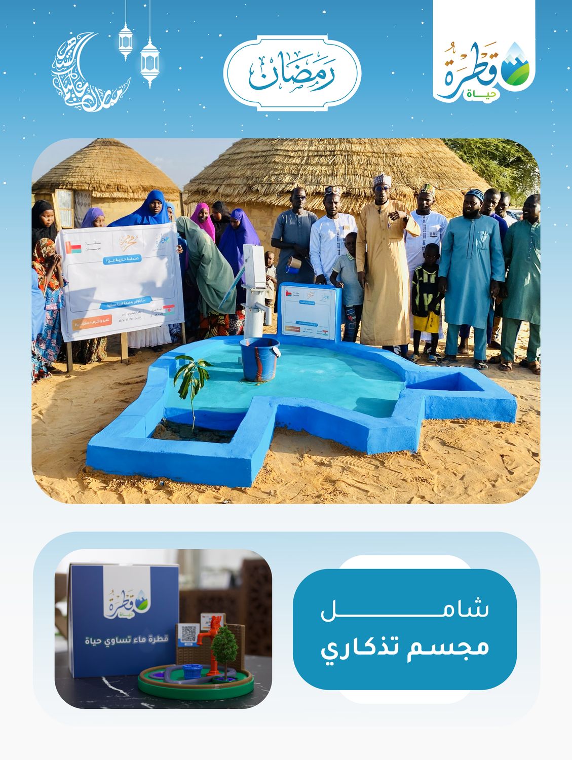 Excellent artesian well with a large hand pump (Niger)