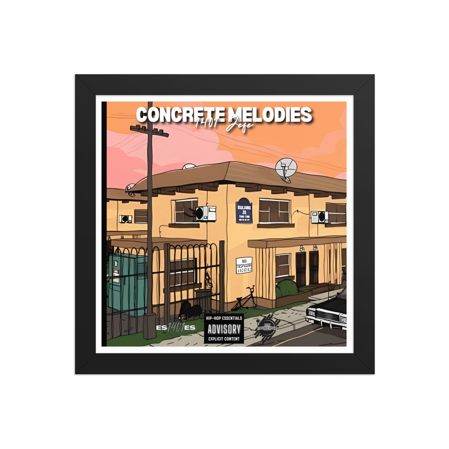 Concrete Melodies Framed poster