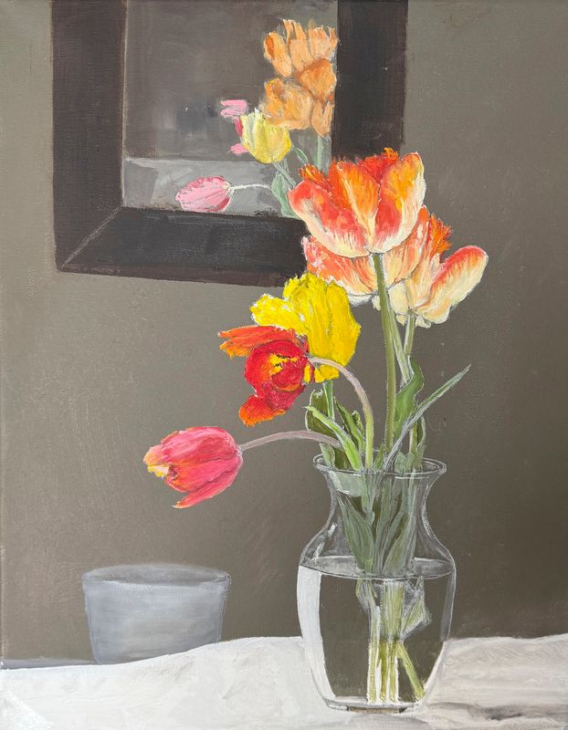 Tulips in a Mirror