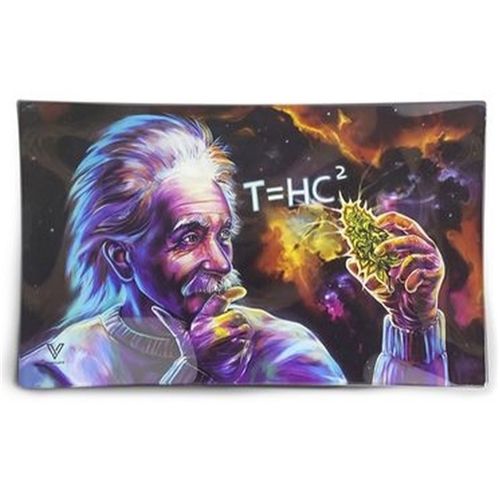 Einstein Black Hole Glass Rolling Tray, 26cm