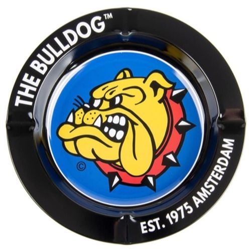 The Bulldog Original Black Metal Ashtray