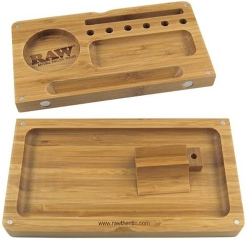 RAW Bamboo Back Flip Tray Plain, 24cm