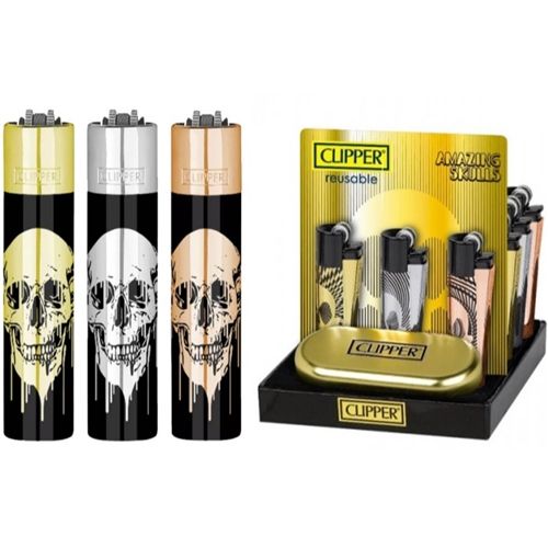 Clipper Large Metal Amazing Skulls