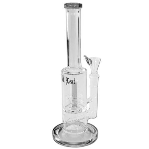 Black Leaf Percolator Bong + Inline Slit Diffuser, 28cm