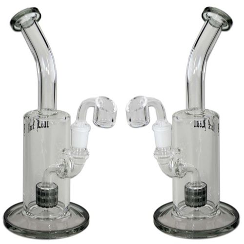 Black Leaf Oil Bong/Dab Rig with Drum Percolator, 23cm