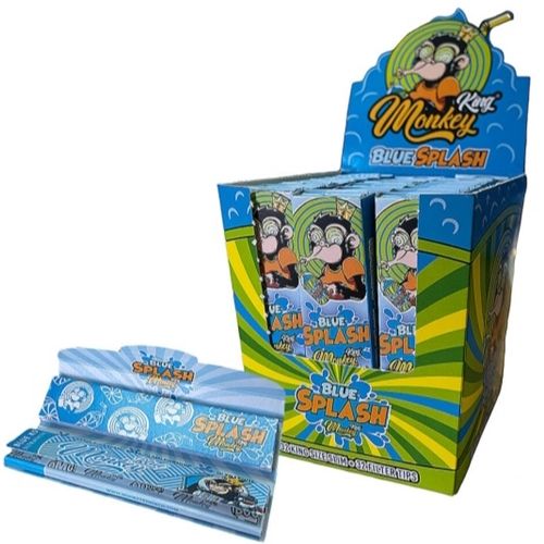 Monkey King Blue Splash King Size Slim + Tips