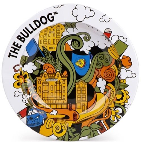 The Bulldog Original City Life Tin Funky Metal Ashtray