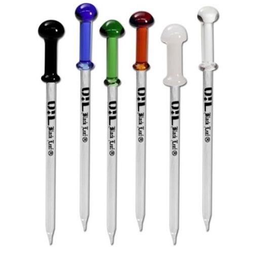 Oil Black Leaf Glass Dabber, 15cm