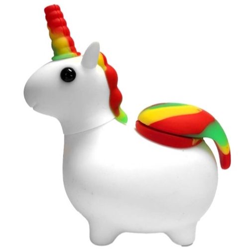 Unicorn Silicone Bong, 12cm, Color: White