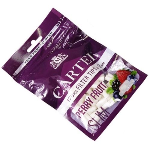 CARTEL Slim Filter Tips Purple (Berries), 6 x 15mm, X 120