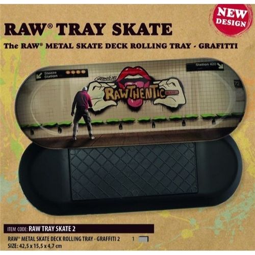 RAW Metal Skate Deck Graffiti 2, 42.5 x 15.5 cm