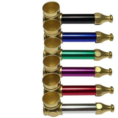 Golden Bowl Plain Design Metal Pipe, 6.5cm