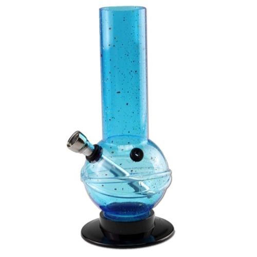 Acrylic Bong Transparent, 19.5cm, Color: Blue