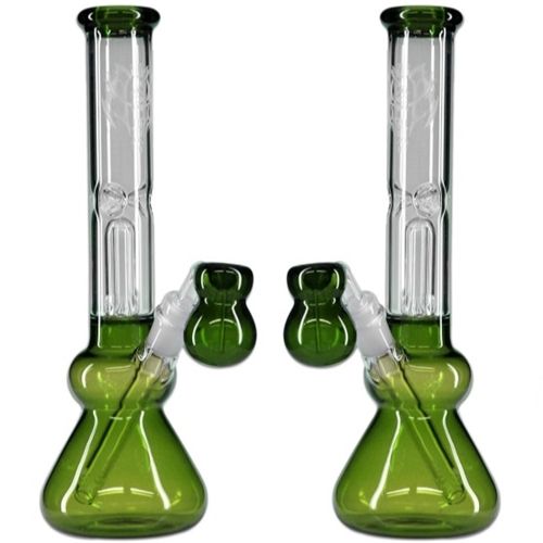 Black Leaf Percolator-Bong Ice Green, 31cm