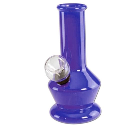 Mini Coloured Glass Bong, 13cm, Color: Blue