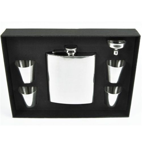 Hip Flask Set Chrome