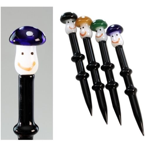 Glass Dabber Mushroom Head, 12cm