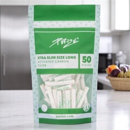 Purize Xtra Slim Long Charcoal Filters Bag, X 50