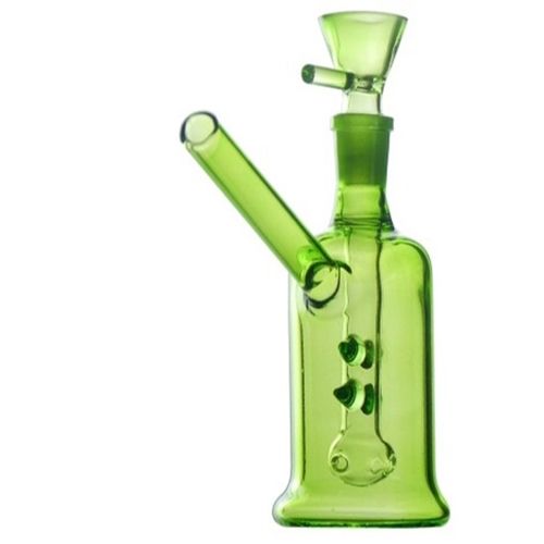 Green Bottle Bong + Diffuser, 16.5cm